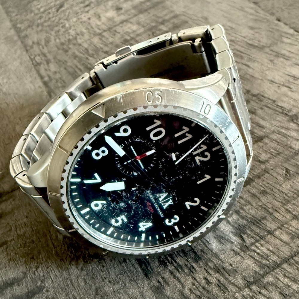 A/X Armani Exchange Silver Men's Watch/USED/BATTERY NOT INCLUDED